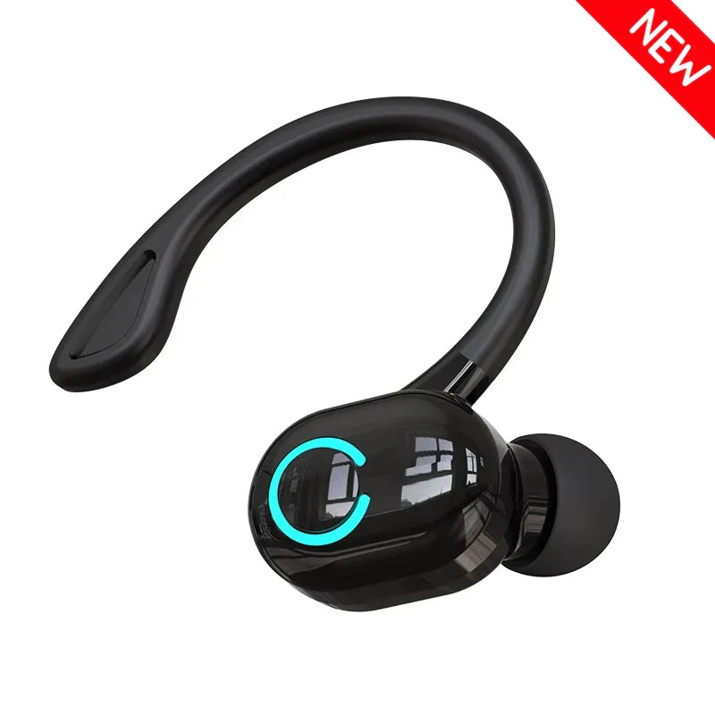 VAORLO Bluetooth 5.2 Ear-Hook Headphones – Mini HIFI Bass Wireless Earphones with Mic for Sports & Gaming