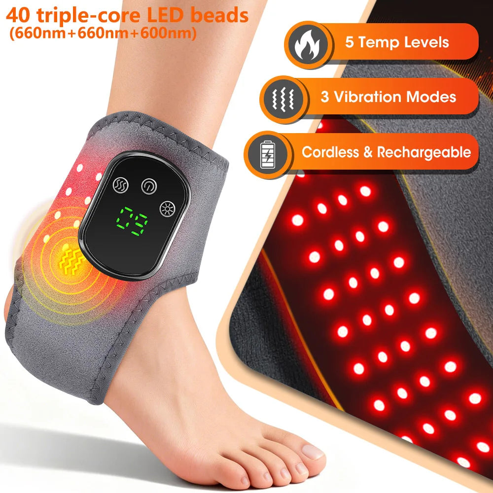 Electric Foot & Hand Massager with Heat and Vibration – Portable Ankle & Joint Relaxation Therapy Device