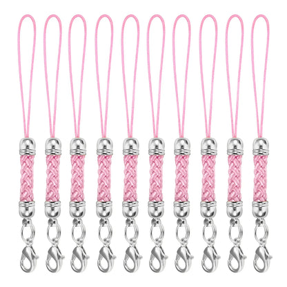 10Pcs Lanyard Strap Set - Lobster Clasp Rope Keychain Hooks Mobile Charms & Key Ring Accessories