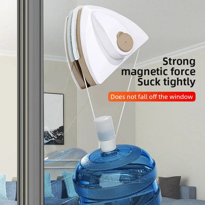 Magnetic Double-Side Window Cleaner Brush - Automatic Water Discharge Wiper for Effortless Glass Window Cleaning