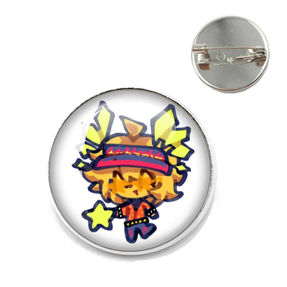 Pizza Character Elliot Game Forsaken Pin Brooch – Funny Meme Backpack Accessory for Friends & Fans Gifts