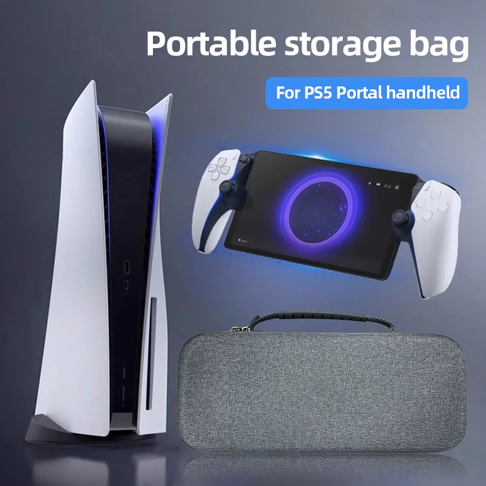 EVA Hard Carrying Case for Sony PS5 PlayStation Portal - Shockproof Protective Cover & Portable Storage Bag