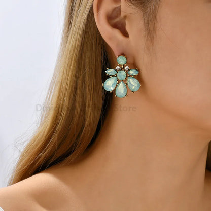 Luxury Crystal Geometric Dangle Earrings – Fashion Wedding & Party Jewelry for Women