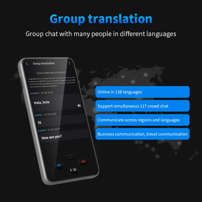 S85 Pro Language Translator Device – 4” Screen, 138 Languages, Offline Voice & Video Translation, 8GB Storage, 2000mAh Battery
