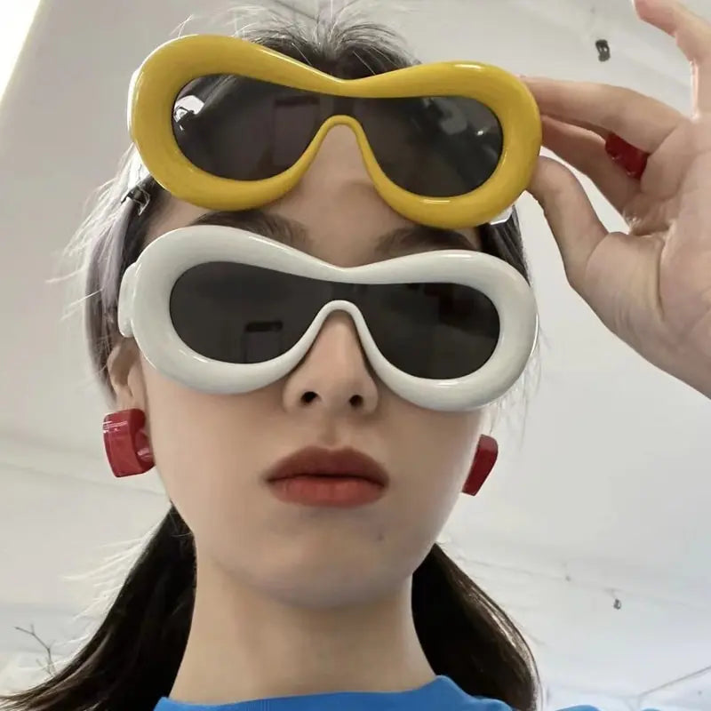 New Oval Sunglasses: Fashion Retro Brand Design Shades for Men and Women - Female Candy Color Goggle Sun Glasses