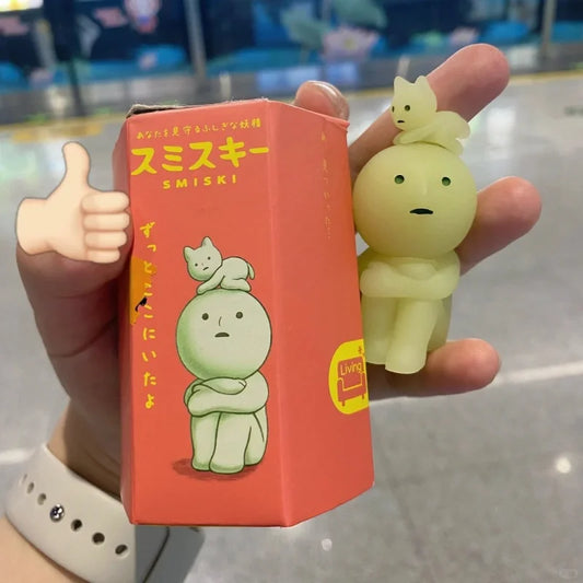 Smiski Living Room Series Luminous Blind Box – Mini Glow-in-the-Dark Doll Ornament for Home Décor & Surprise Gift