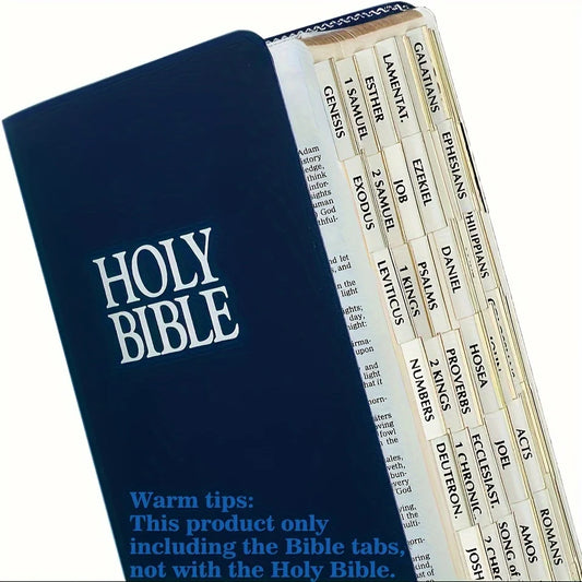 Golden Edged Bible Tabs – Sticky Labels for Old & New Testament, Book Markers and Bible Page Tabs