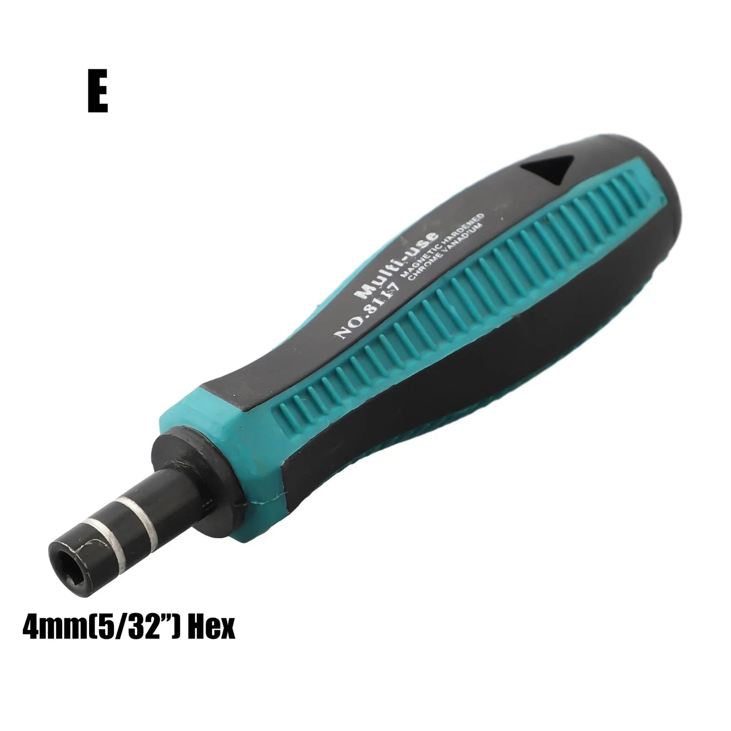 Multi-Purpose Screwdriver Bit Handle with 4mm, 5mm & 6.35mm Hex Adapter