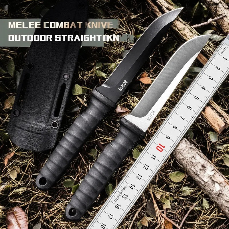 5Cr15Mov Stainless Steel Meat Cleaver & Boning Knife – Sharp Fishing Knife with Holster, Multifunctional Vegetable Peeler