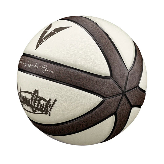 Veidoorn Official Size 7 Basketball — Brown Beige PU, 4-Layer Durable Outdoor Game Ball, Professional Quality