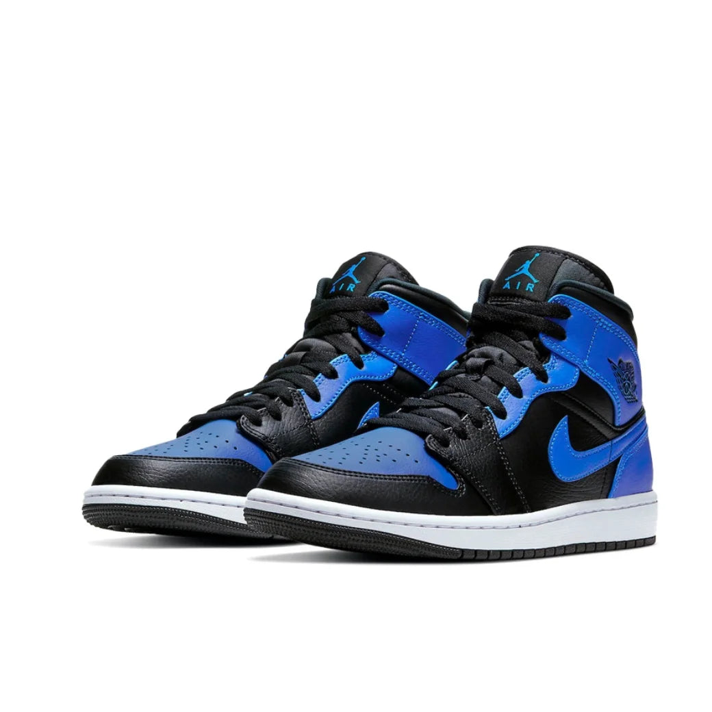 Nike Air Jordan 1 Mid – Original Retro Basketball Sneakers for Men | Classic Black & Red Colorway