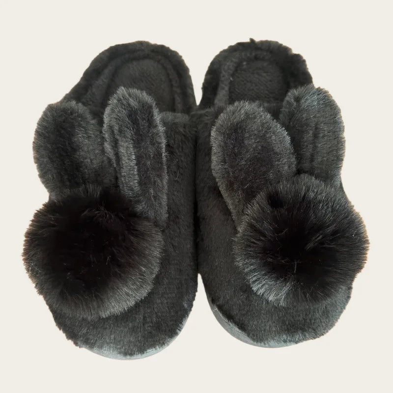 Winter Cotton Slippers for Women & Moms – Plush Cartoon Indoor House Shoes, Soft & Cozy Home Wear for Cold Weather