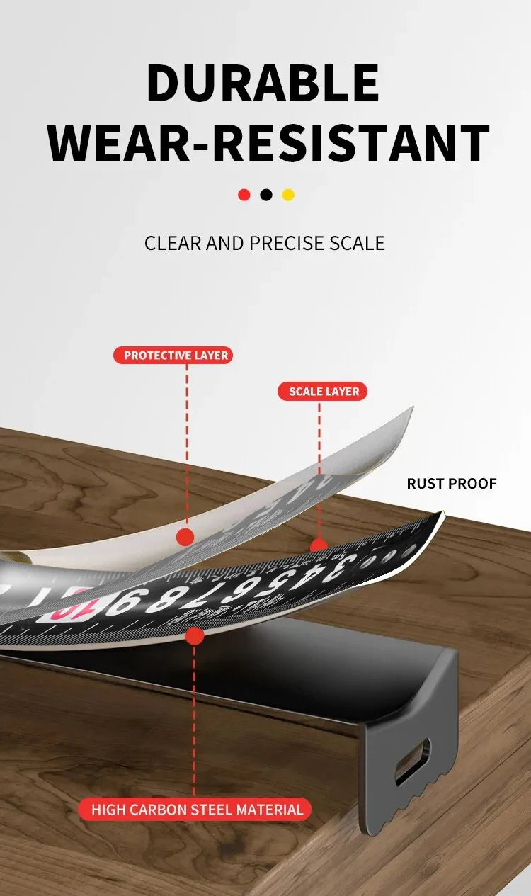 High-Precision Measuring Tools — 3/5/7.5M Waterproof & Anti-Corrosion Tape Measure for Woodworking & Household Use