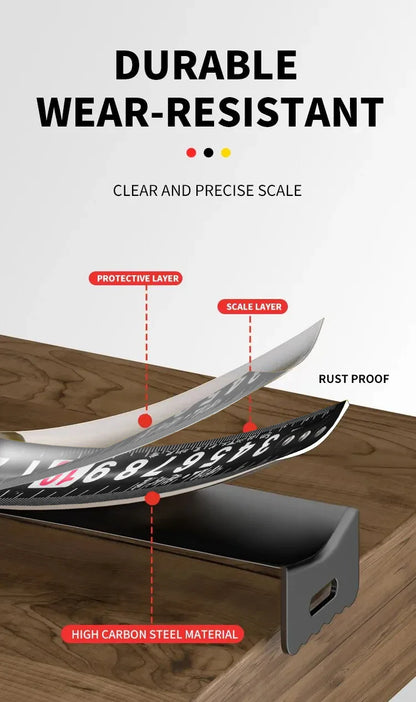 High-Precision Measuring Tools — 3/5/7.5M Waterproof & Anti-Corrosion Tape Measure for Woodworking & Household Use