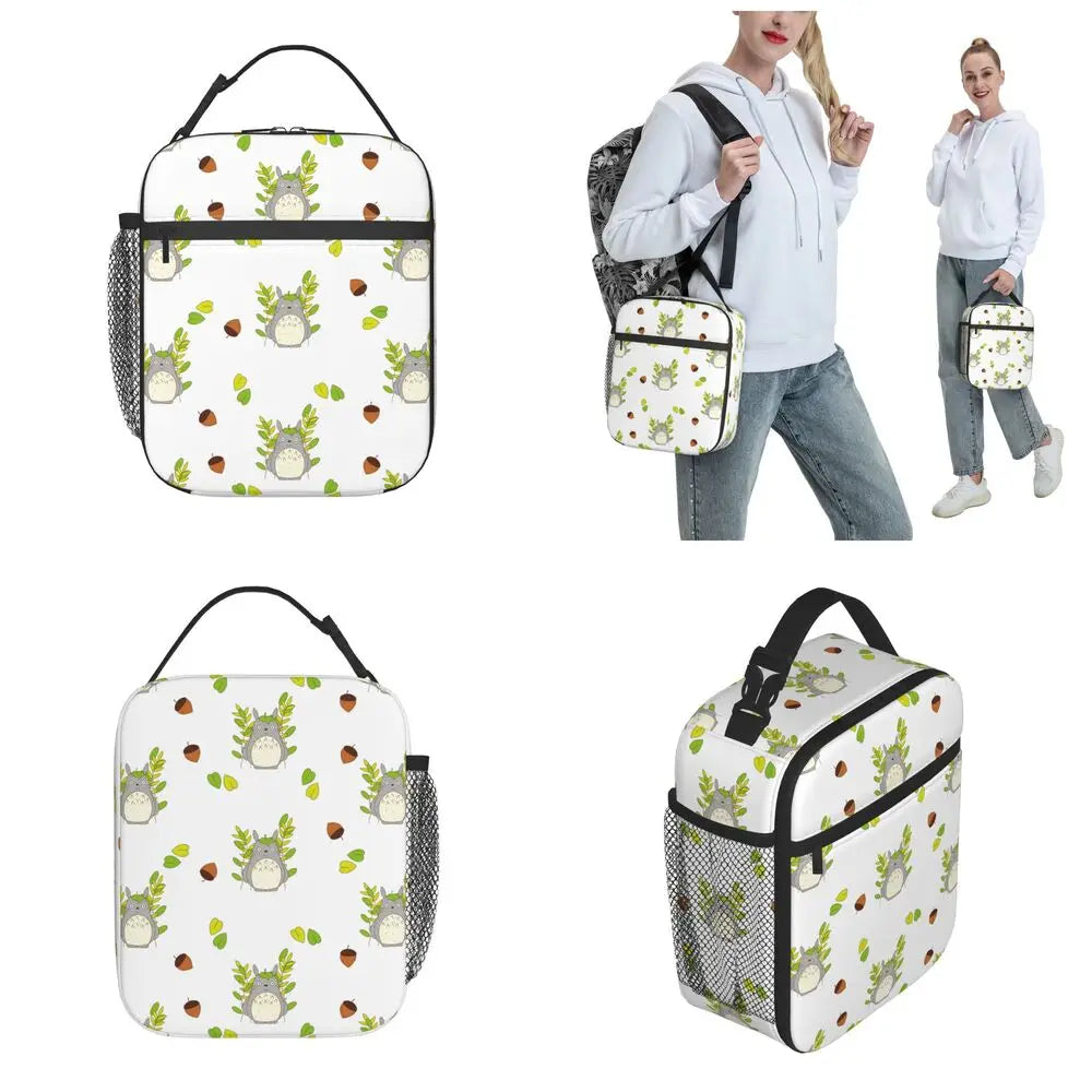 Totoro Miyazaki Anime Insulated Lunch Tote Bag – Portable Thermal Cooler for School & Office