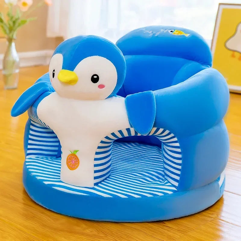 Baby Animal Plush Sofa Cover - Soft Feeding Chair Seat Cover for Toddlers, Comfortable Baby Sofa Cushion Without Filling