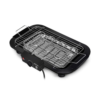 Electric Indoor Smokeless BBQ Pan — Versatile & Durable Grill for Cooking, Black, US Plug