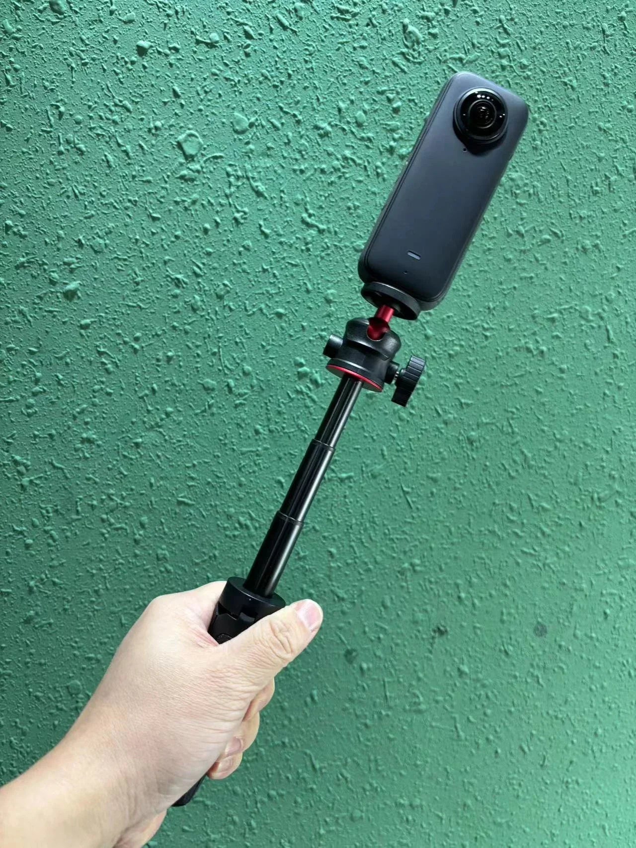 Extendable Mini Camera Tripod with 360° Ball Head - Portable Vlog Travel Selfie Stick Handle for GoPro, Insta360, DJI, SLR