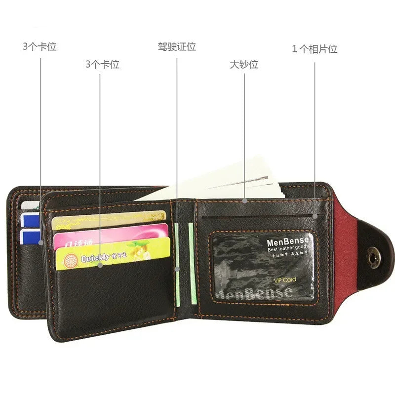 Anime One Piece Luffy Wallet – Men’s Short Multi-Card Straw Hat Pirates Wallet & Card Holder Purse, Gift Idea