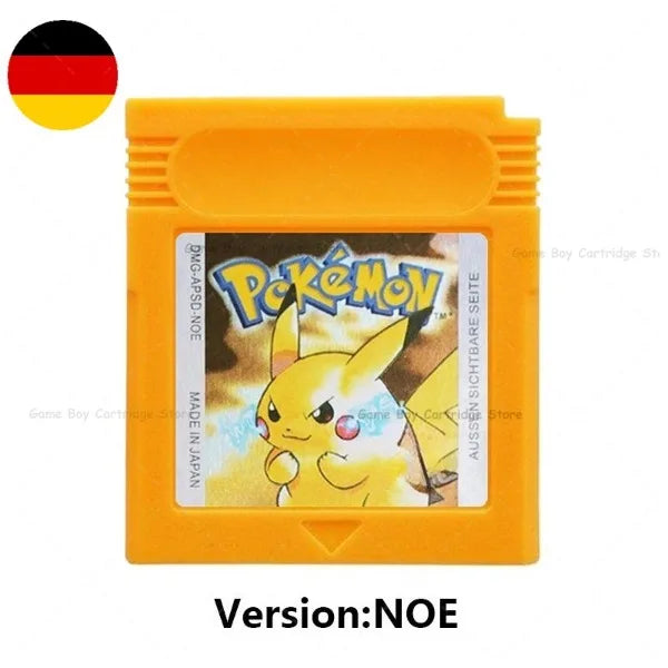GBC Pokémon Game Cartridge Bundle – Red, Blue, Crystal, Gold, Silver, Yellow & Green, Multi-Language
