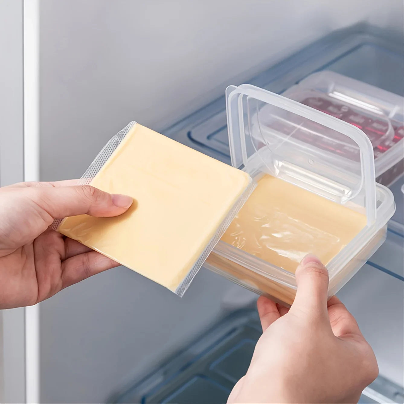 Plastic Refrigerator Cheese Storage Box – Container for Butter, Cheese Blocks & Slices