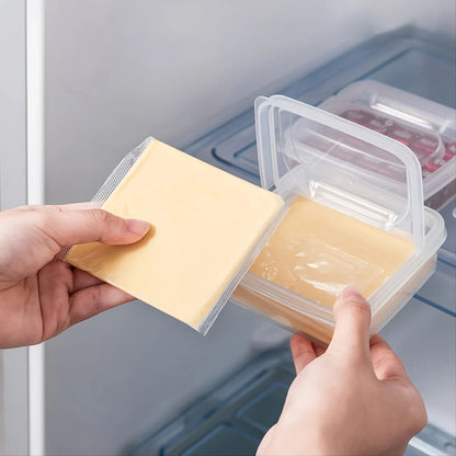 Plastic Refrigerator Cheese Storage Box – Container for Butter, Cheese Blocks & Slices