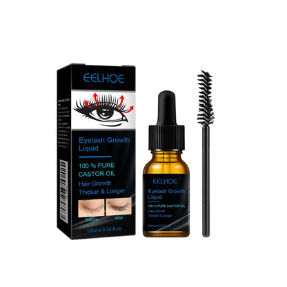 Natural Eyebrow & Eyelash Growth Serum — Thickening, Curling, Moisturizing with Castor Oil for Women
