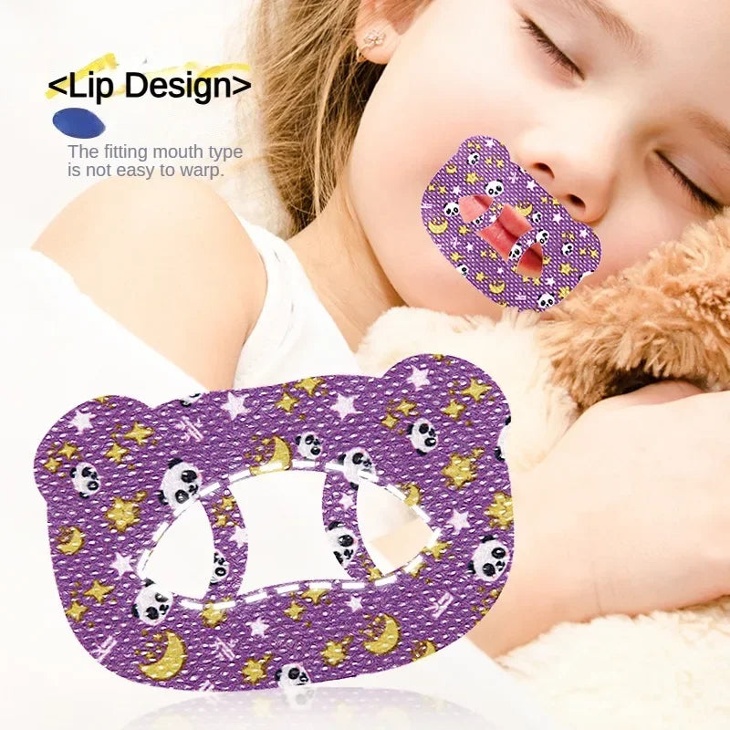 30pcs Anti-Snoring Stickers — Night Sleep Lip & Nose Breathing Patch, Mouth Correction Orthosis Tape for Children & Adults