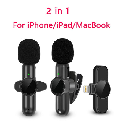 K61 Wireless Lavalier Microphone – Mini Mic for iPhone, iPad, Android, Laptop, and Live Streaming