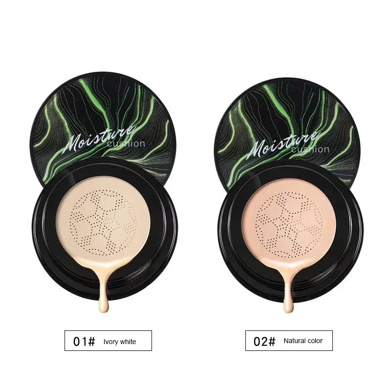 Mushroom Head Air Cushion CC Cream – Natural Moisturizing Foundation & Concealer for Oil-Control & Whitening – BB Cream Makeup Cosmetics