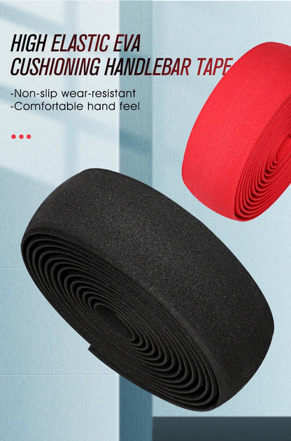 WEST BIKING EVA High Tenacity Handlebar Tape — Shock Absorbing Adhesive Bar Tape with Holes for Road Bikes