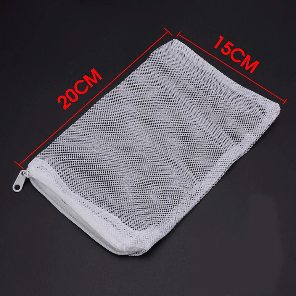 5/10Pcs Reusable Aquarium Filter Media Bags – Fine Mesh Zipper Bags for Freshwater & Saltwater Fish Tanks