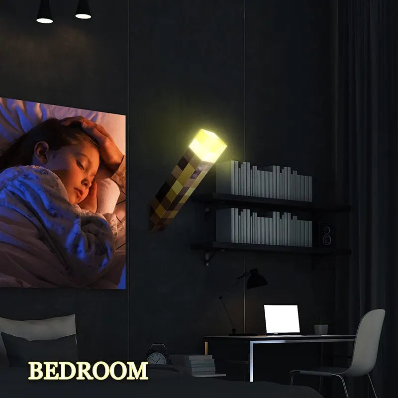 Brownstone LED Torch Lamp Flashlight - USB Charging Night Light with Buckle, 11-Inch Bedroom Decorative Light, Ideal Children's Gift