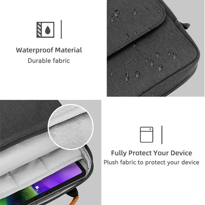 Waterproof Laptop Handbag Cover for MacBook Air and Pro - Multi-Pocket Notebook Bag for 9 to 13 Inch Tablets, 11-13 Inch