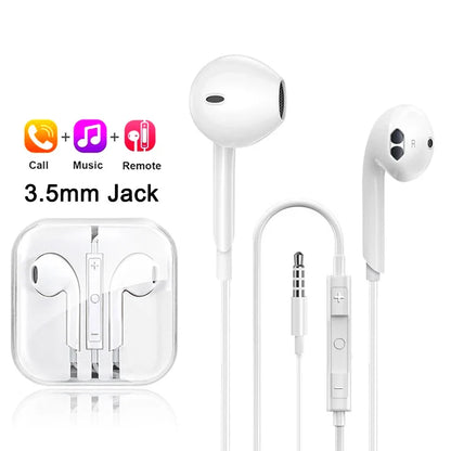 Original Type-C Wired Headphones – 3.5mm Earbuds for Xiaomi, Redmi, Poco, Huawei, Samsung