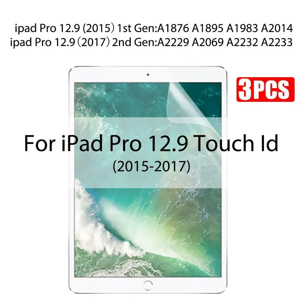 3Pcs Paper-Like Screen Protector for iPad Air & Pro – Compatible with 6th to 10th Gen (11", 12.9", 10.5")