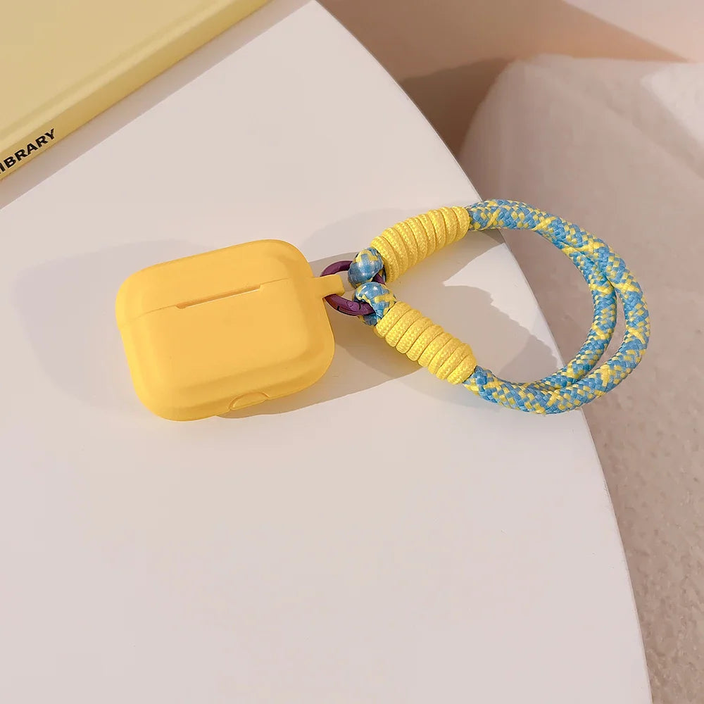 Cute Silicone AirPods Case with Strap — Fits AirPods (1st–4th Gen), AirPods Pro & AirPods Pro 2 (Soft Protective Cover)