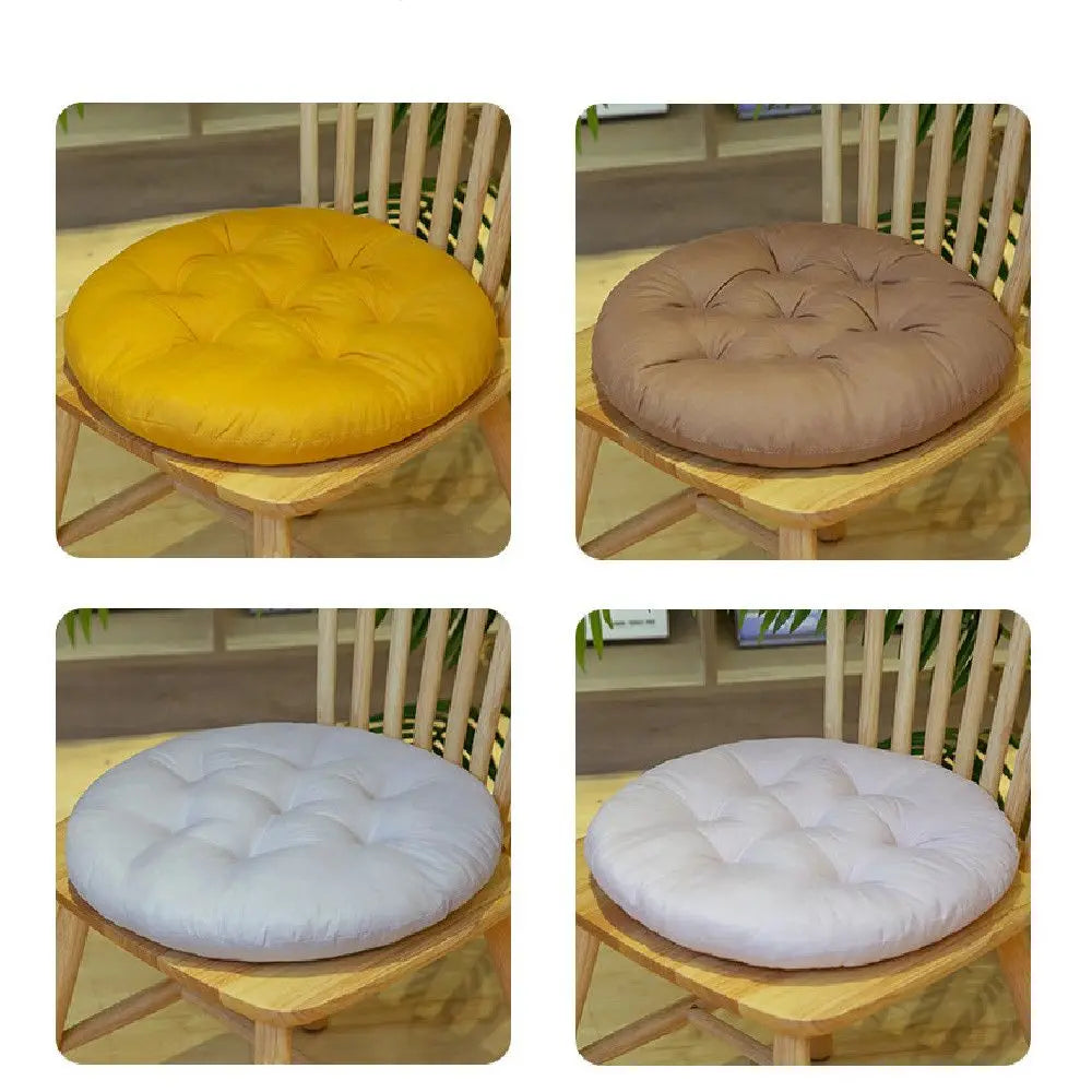 Non-Slip Thick Dining Chair Cushion – Round Nap Pillow Pad for Winter, Comfortable Chair Seat Cushion