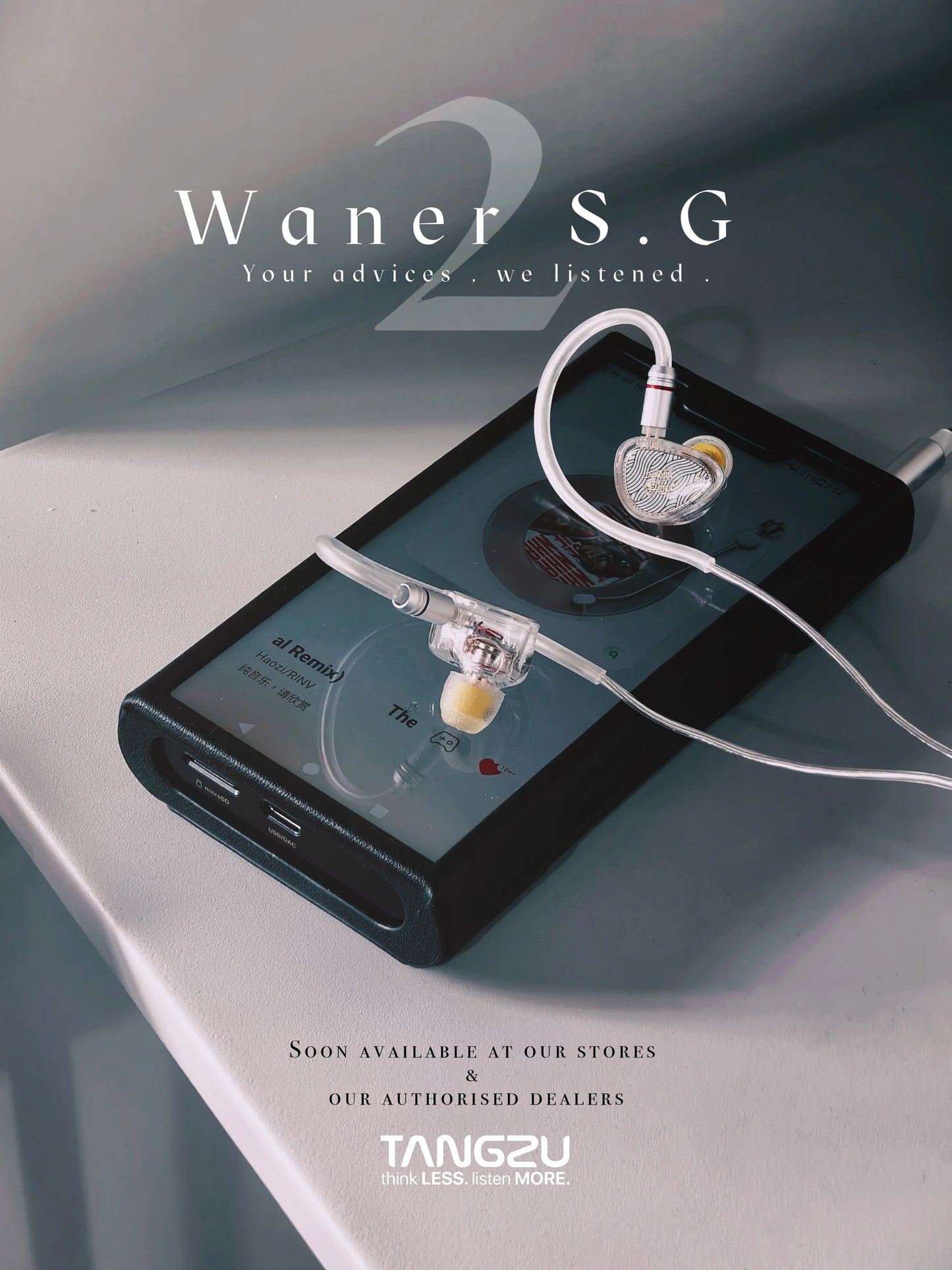 TANGZU WANER2 2nd Gen HiFi In-Ear Monitor – Dynamic Driver Earphones with 0.78mm Detachable Wired Cable & High-Resolution Sound