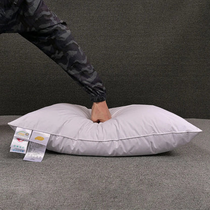 100% White Goose Feather Pillow – Five-Star Hotel Quality, Orthopedic & Memory Support, Single Size for Healthy Sleep