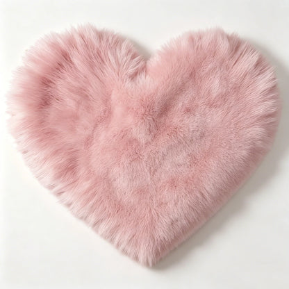 Ylsteed Heart-Shaped Faux Fur Baby Blanket - Soft Newborn Photography Prop & Photo Shoot Background Mat