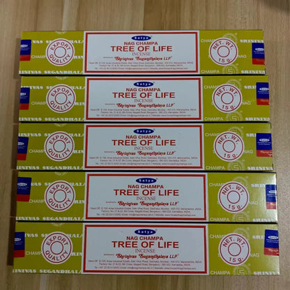 5 Box NAG Champa Satya Incense Collection – Handmade Sticks with Refreshing Medicinal Aromas for Home Fragrances