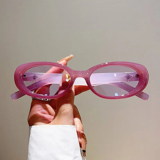 Vintage Oval Sunglasses for Women & Men – Punk Rivet Star Design UV400 Luxury Fashion Shades
