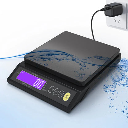 5kg/0.1g and 10kg/1g Digital Electronic Kitchen Scale, LCD Display, Fully Waterproof Stainless Steel Weighing Tool for Baking