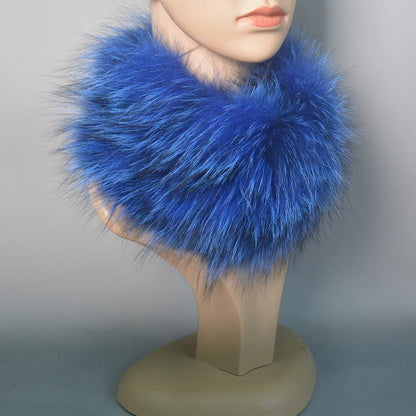 2025 Real Fox Fur Scarf and Headband – Luxury Winter Neck Warmer for Women, 100% Natural Fur, Elastic Ring Muffler