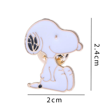 7 Pcs Kawaii Snoopy Brooch Set | Cartoon Anime Alloy Pins for Clothes, Bags & Accessories