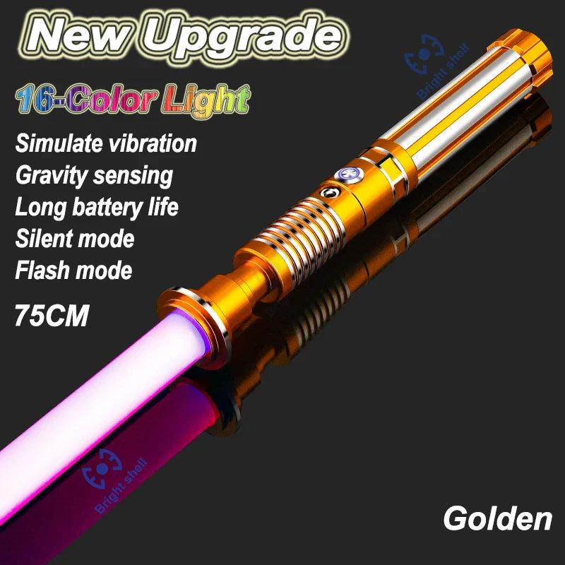 RGB Metal Lightsaber Toy – 15-Color Changing Laser Sword with Sound Effects, Force FX Jedi Blaster Gift for Kids