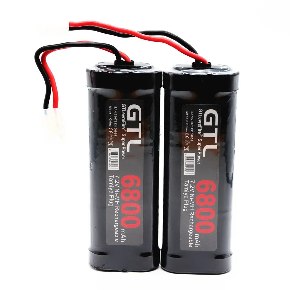 New 7.2V 6800mAh NiMH Battery Pack – Rechargeable Power for RC Cars, Trucks & Tanks