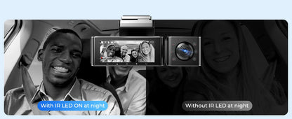 AZDOME M550 Pro 4K Car DVR Dash Cam – WiFi 5.8GHz, Front/Cabin/Rear Cameras, GPS, Night Vision & Parking Monitor