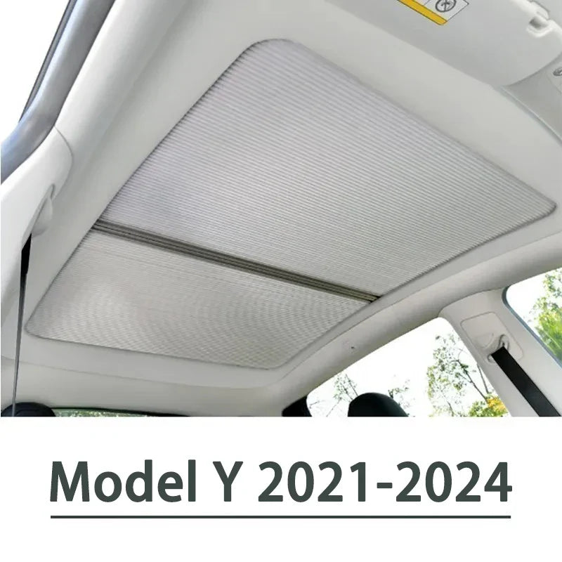 Magnetic Sunshade for Tesla Model Y 2022–2024 – Front & Rear Glass Roof Skylight Sunroof Accessory
